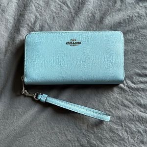 Coach Light Blue Wristlet/Wallet